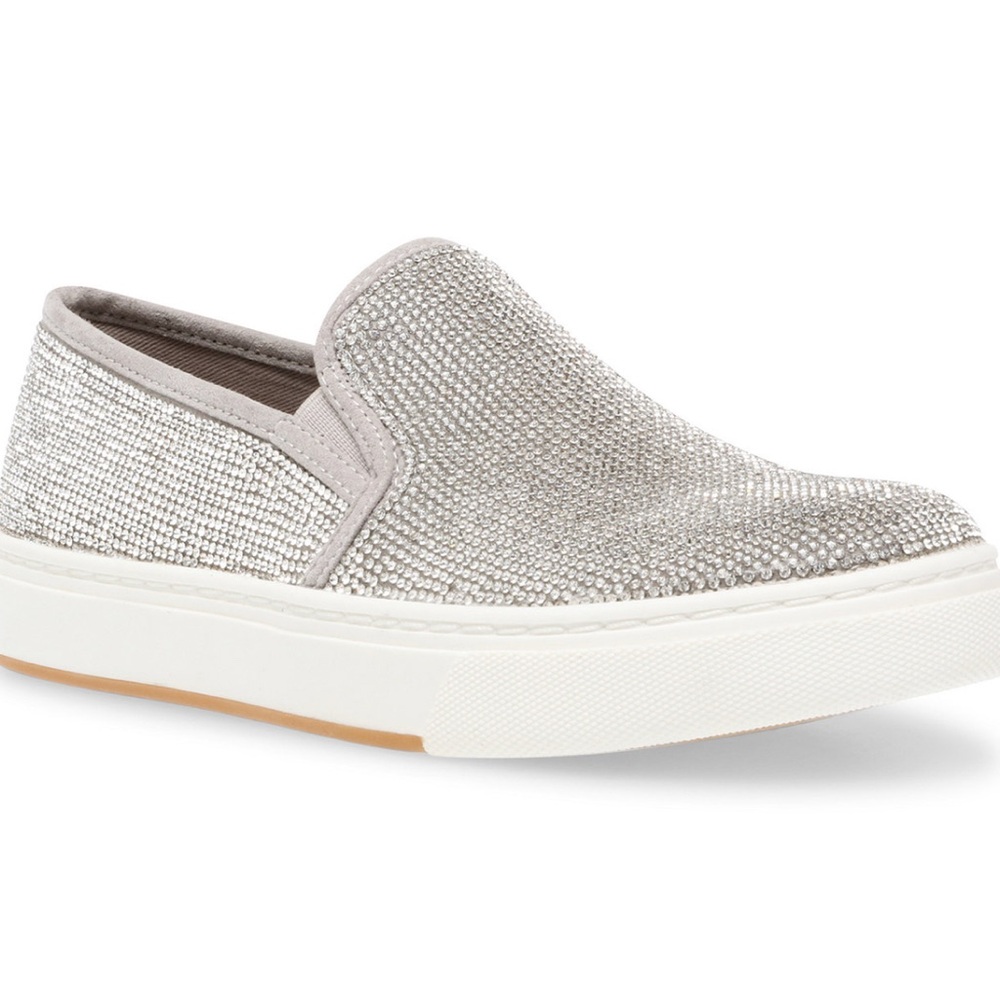 Steve Madden Silver Slip-On Sneakers